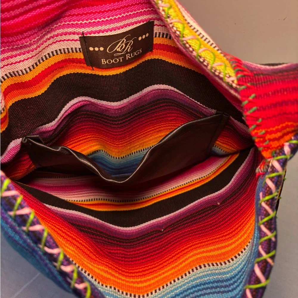 Skull Boot Rugs Handmade Embroidered Beaded Handbag Purse Bohemian Uniqu… - Picture 6 of 9